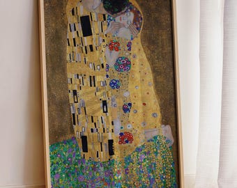 The Kiss by Gustav Klimt Wall Art, Romantic Wall Decoration, Home Wall Art, The Kiss Wall Art, Romantic Gift, Vintage Wall Decoration