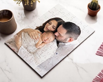 Custom Family Photo Puzzle, Personalized Keepsake Gift