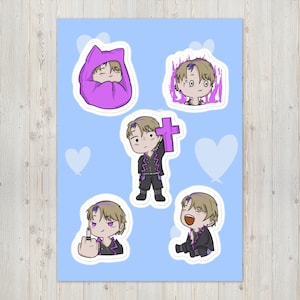 Quinn Benet, 5 Sticker Sheet, Indie Vtuber Merch