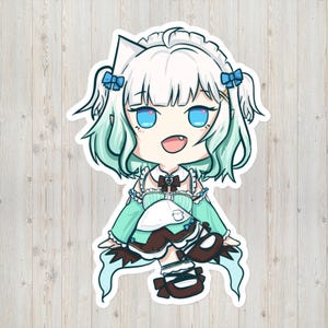 Maid Mint Fantome, Bubble Sticker, Indie Vtuber Merch