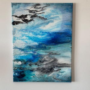 Acrylic paint, paint pouring,