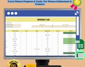 Workout Log Template: Editable Fitness Tracker (Digital Download)