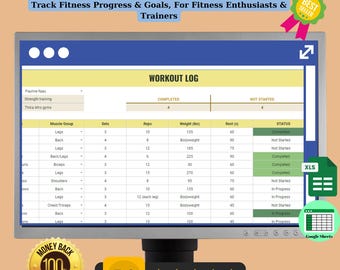Szablon dziennika treningowego: Edytowalny tracker fitness (do pobrania w wersji cyfrowej)