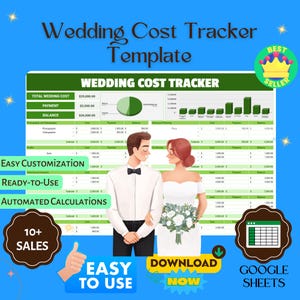 Wedding Budget Planner: Cost Tracker Template (Digital Download)