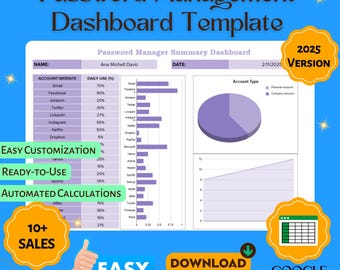 Dashboard voor wachtwoordbeheer: beveiligde login-tracker (Google Spreadsheets)