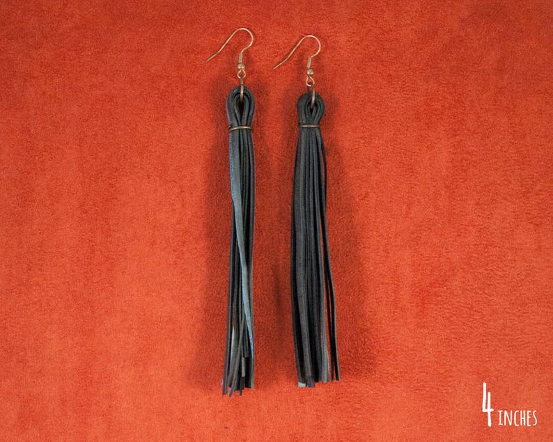 Fringe Bike Tube Earrings image 4