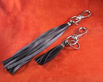 Thick Fringe Keychain made of Recycled Bicycle Inner Tube