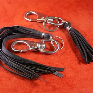 Thick Fringe Keychain made of Recycled Bicycle Inner Tube image 2