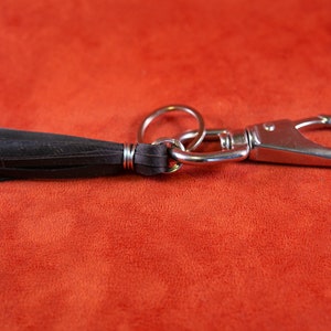 Thick Fringe Keychain made of Recycled Bicycle Inner Tube image 3