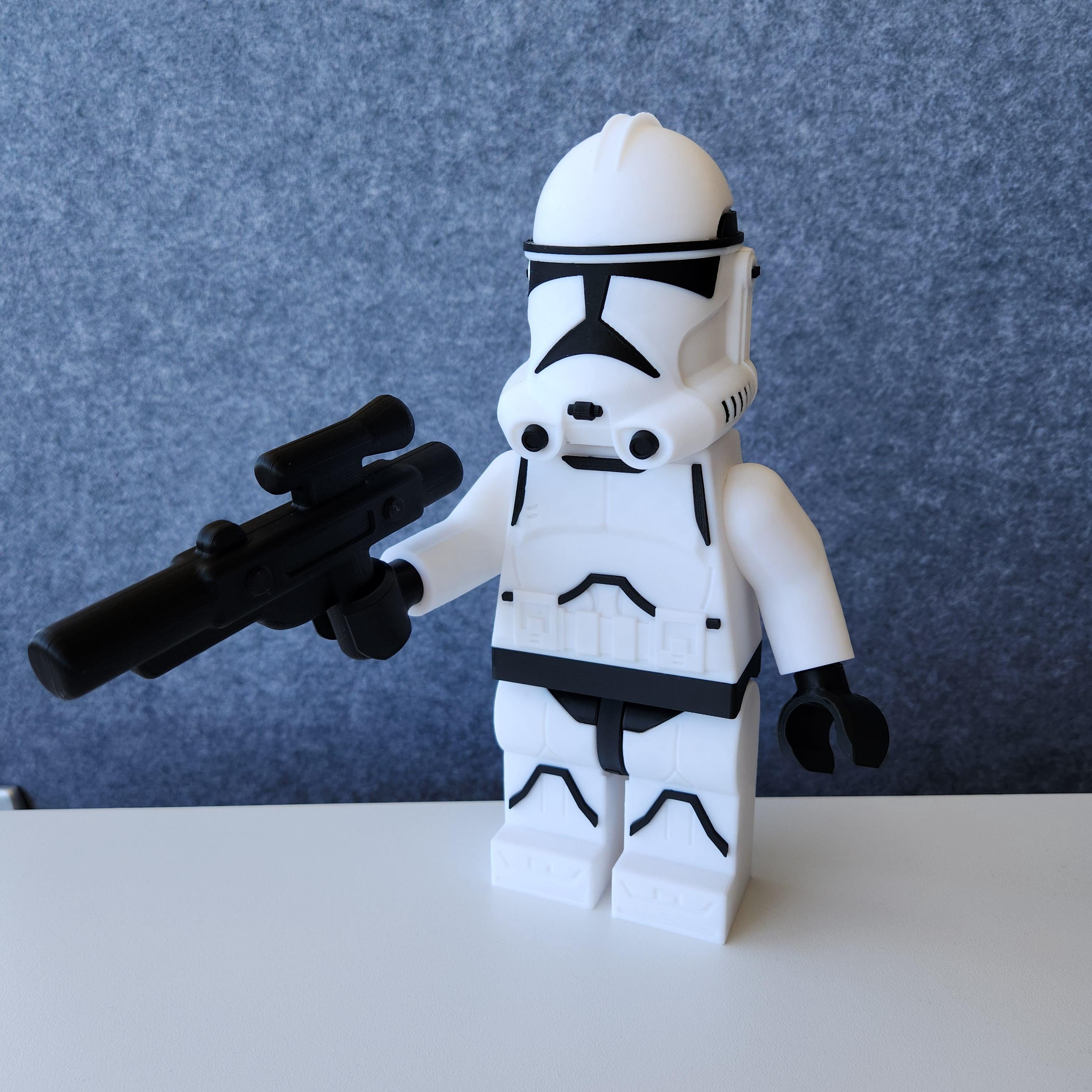 3D Printed Big Bricks Phase II Clone Trooper - 9.5 inch Display Piece
