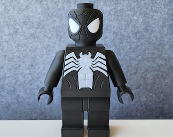 3D Printed Big Bricks Symbiote Spider Bro - 8 inch Display Piece
