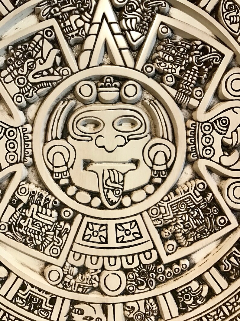 Huge Custom CNC carved Aztec calendar Very Etsy