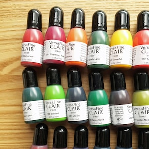 Botella de recarga de tinta Versafine Clair, tinta retinta Tsukineko, tinta pigmentada a base de aceite de secado rápido