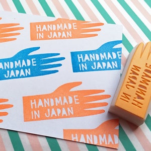 Custom handmade in rubber stamp, Hand carved stamp, Personalized business packaging stamp