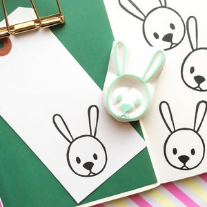 Hase Stempel, Waldtier Stempel, Handgeschnitzter Stempel, Bastelgeschenk für Kind