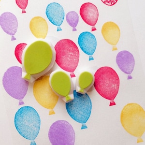 Luftballon Stempel, Handgeschnitzte Stempel für die Herstellung von Geburtstagskarten, Bastelgeschenk für Kinder