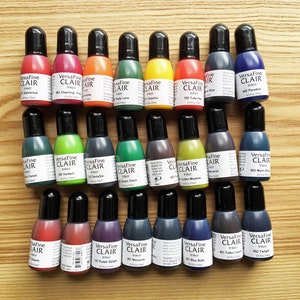 Versafine clair refill ink bottle, Tsukineko ink pad reinker, Fast drying oil based pigment ink image 2