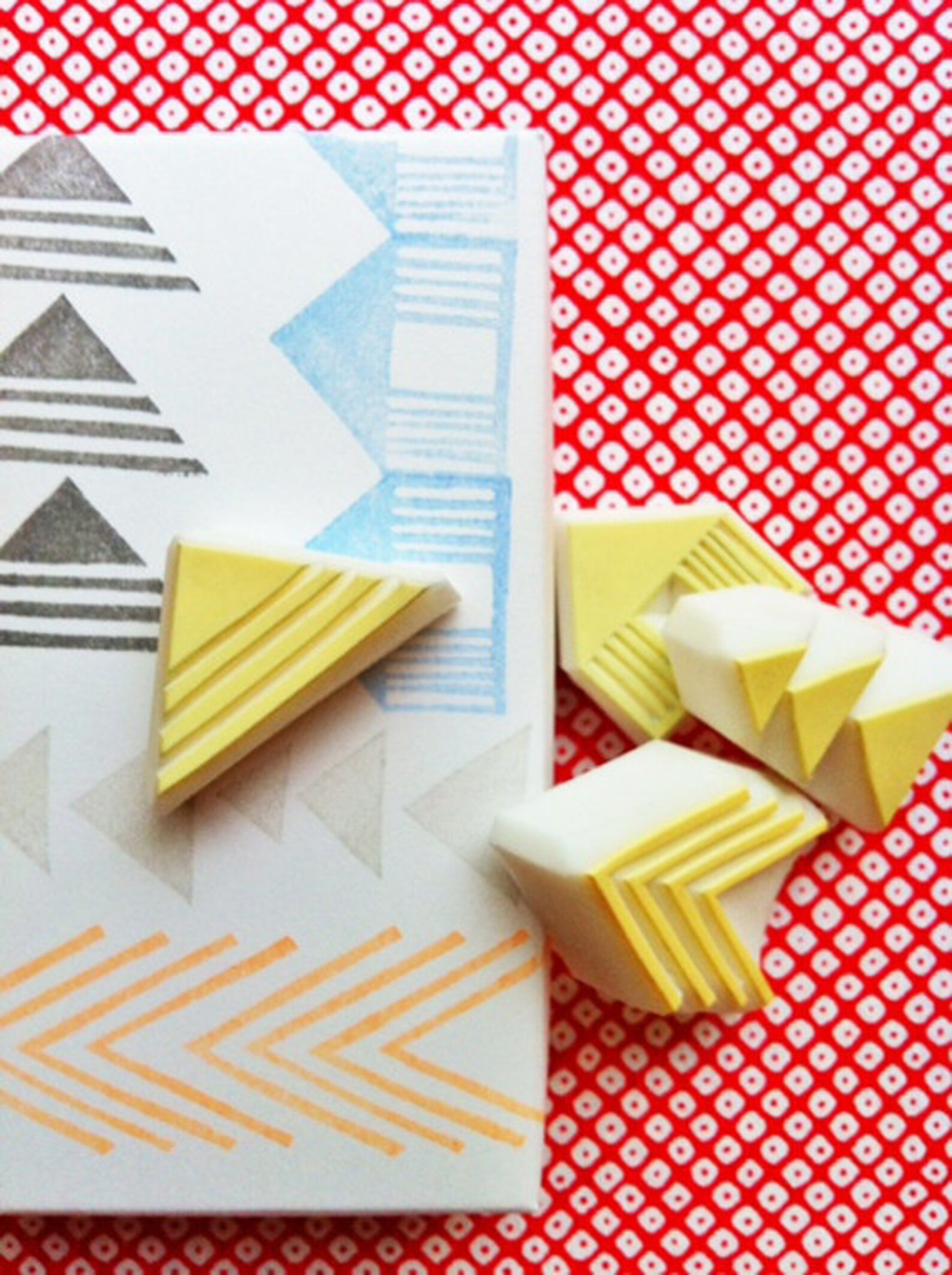 Geometric rubber stamps arrow pattern stamp shape stamp Etsy