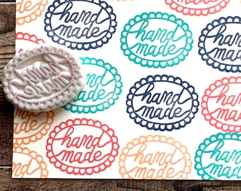 Handmade label rubber stamp, Business packaging stamp, Hand carved stamp by talktothesun