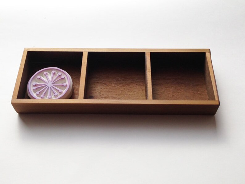 Rubber stamp storage tray wooden desk organizer gift box Etsy