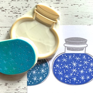 Lot de tampons en caoutchouc potion magique, bouteille en verre et poussière de fée, tampons sculptés à la main pour le scrapbooking