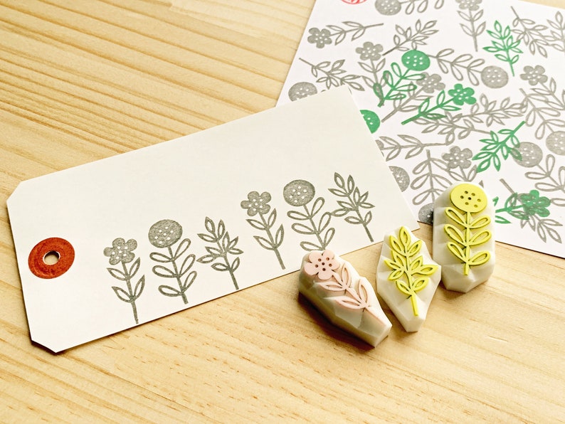 3-unique UNMounted rubber stamps! STAMPING IS FUN