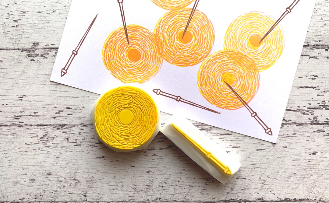 Card Making Magic Stamp Set Magic Wand Rubber Stamp Set | Hand Carved Stamps | Card Making | Style ...