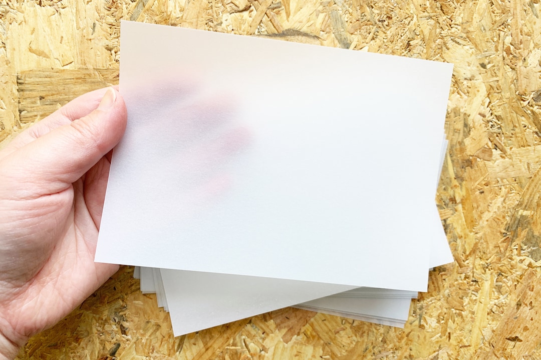 Japanese Tracing Paper Note Cards, Vellum Postcards, A6 Heavy Weight