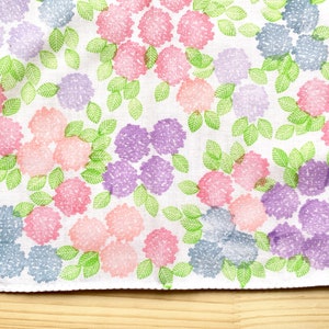 Hydrangea handkerchief, Ladies floral cotton hankie, Reusable cloth tissue, Gift for her image 4