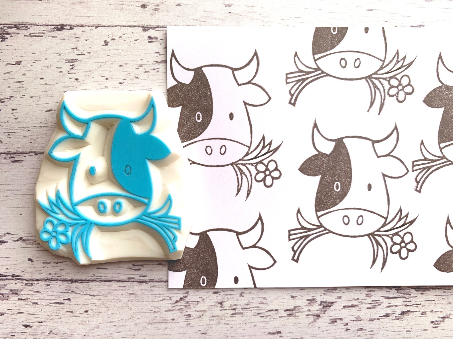 Milk cow stamp cow rubber stamp holstein stamp farm | Etsy