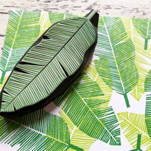 Bananenblatt Stempel, Tropisches Blatt Stempel, Handgeschnitzter Stempel, Naturliebhaber Geschenk