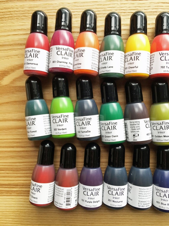 Versafine Clair Refill Ink Bottle, Tsukineko Ink Pad Reinker, Fast Drying  Oil Based Pigment Ink 