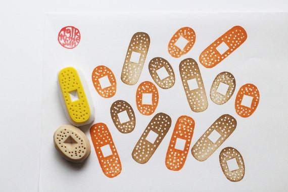 Bandaid Rubber Stamp