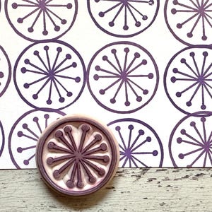 Blumen Stempel, Pflanzen Muster Stempel, Handgeschnitzter Stempel für den Stoffdruck