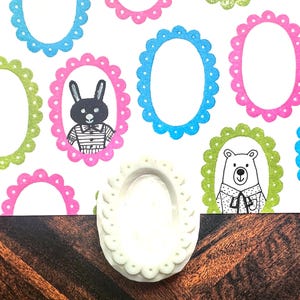Picture frame rubber stamp, Photo frame stamp, Hand carved stamp, Craft gift for friend