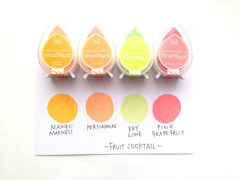fruit cocktail versamagic ink pads tsukineko rubber stamp pads multipurpose chalk water based pigment ink