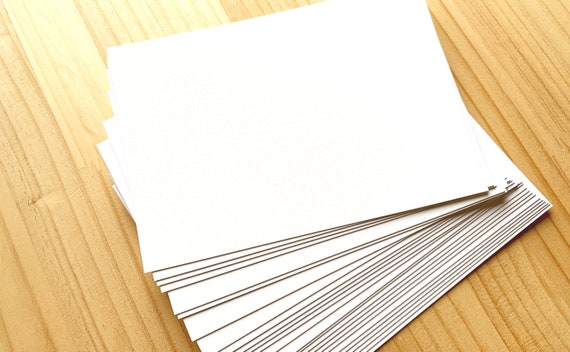 Japanese Blank Square Postcards: Heavy Weight White Paper | Set of 20