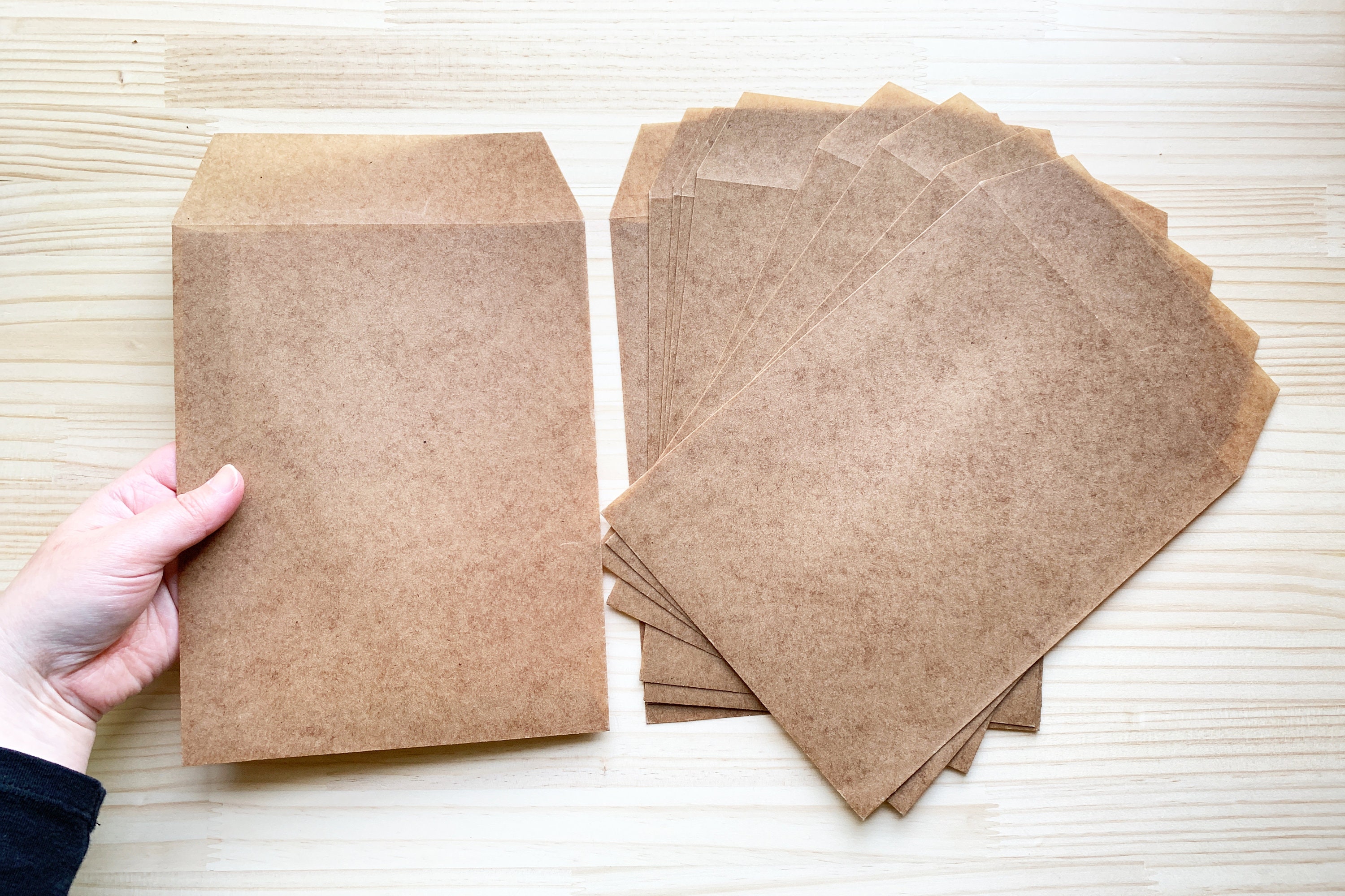 wax paper envelopes diy