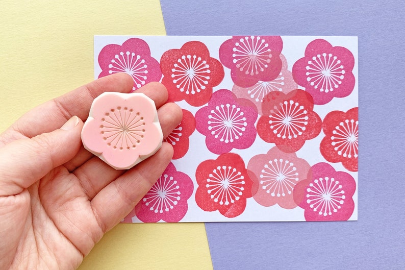 Tampon en caoutchouc Ume tampon fleur de prunier japonais Etsy France