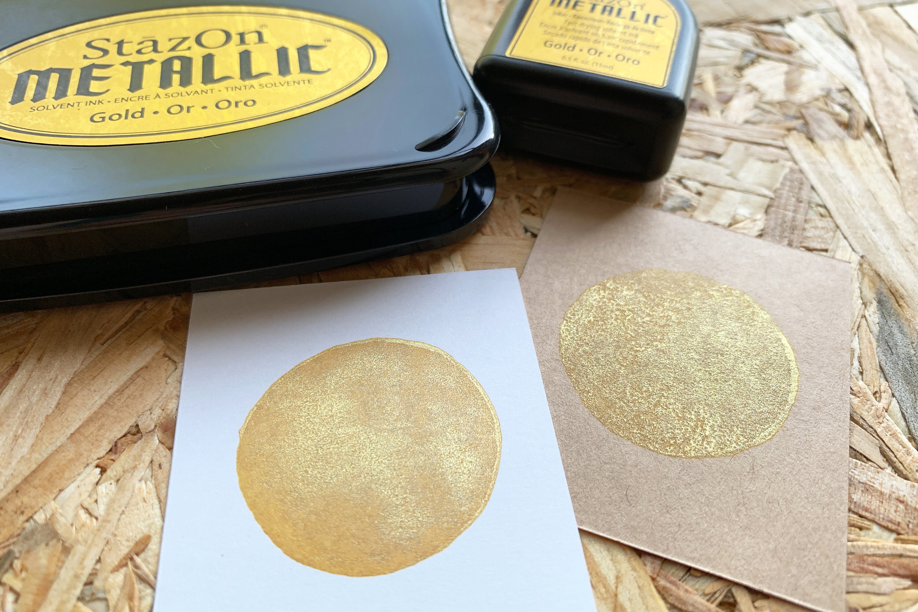 Gold stazon metallic ink pad set tsukineko rubber stamp pad Etsy