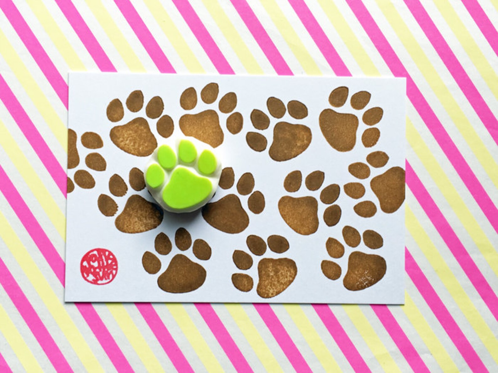 Paw print stamp dog paw print stamp cat paw print stamp Etsy