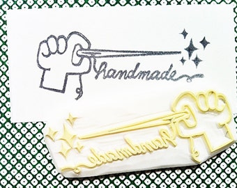 Handmade rubber stamp, Sewing embroidery stamp, Hand carved stamp by talktothesun