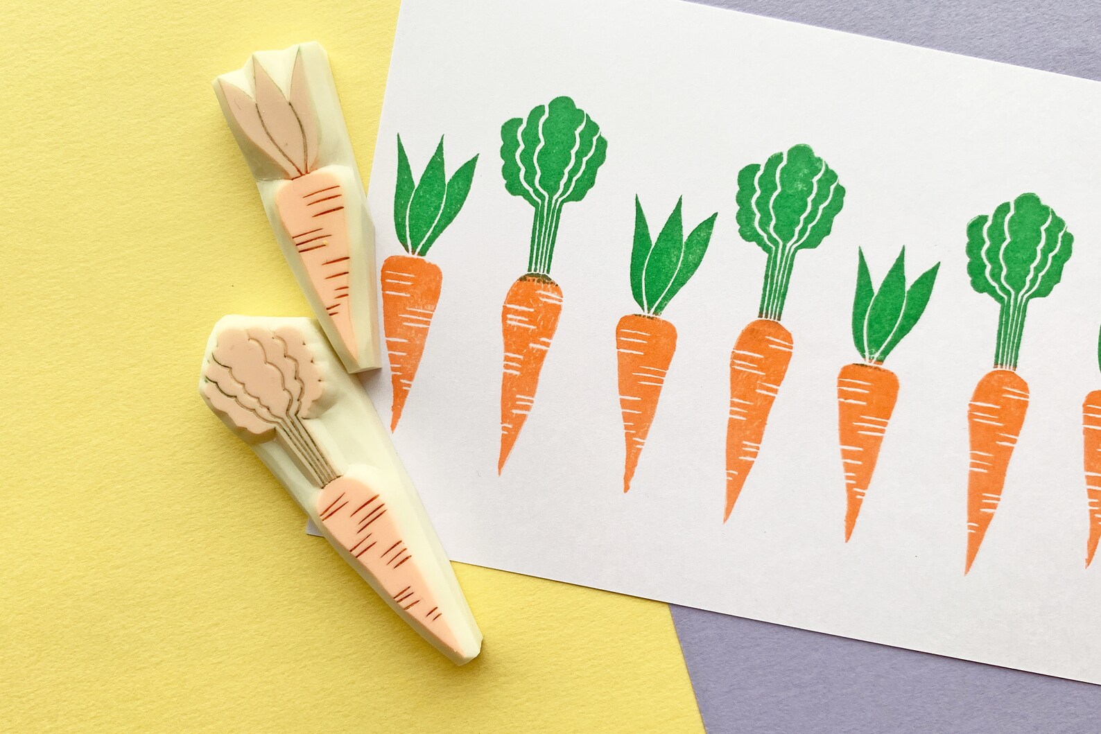 Carrot rubber stamps vegetable stamp farmer stamp garden Etsy