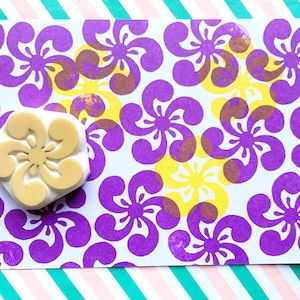 Ume Plum Blossom Hand Carved Rubber Stamp : Japanese Traditional Design