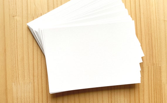 Japanese A5 White Paper Cards | Heavyweight Printing Stock | Set of 20