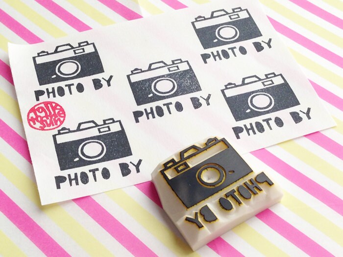Custom camera rubber stamp personalized photo by stamp Etsy