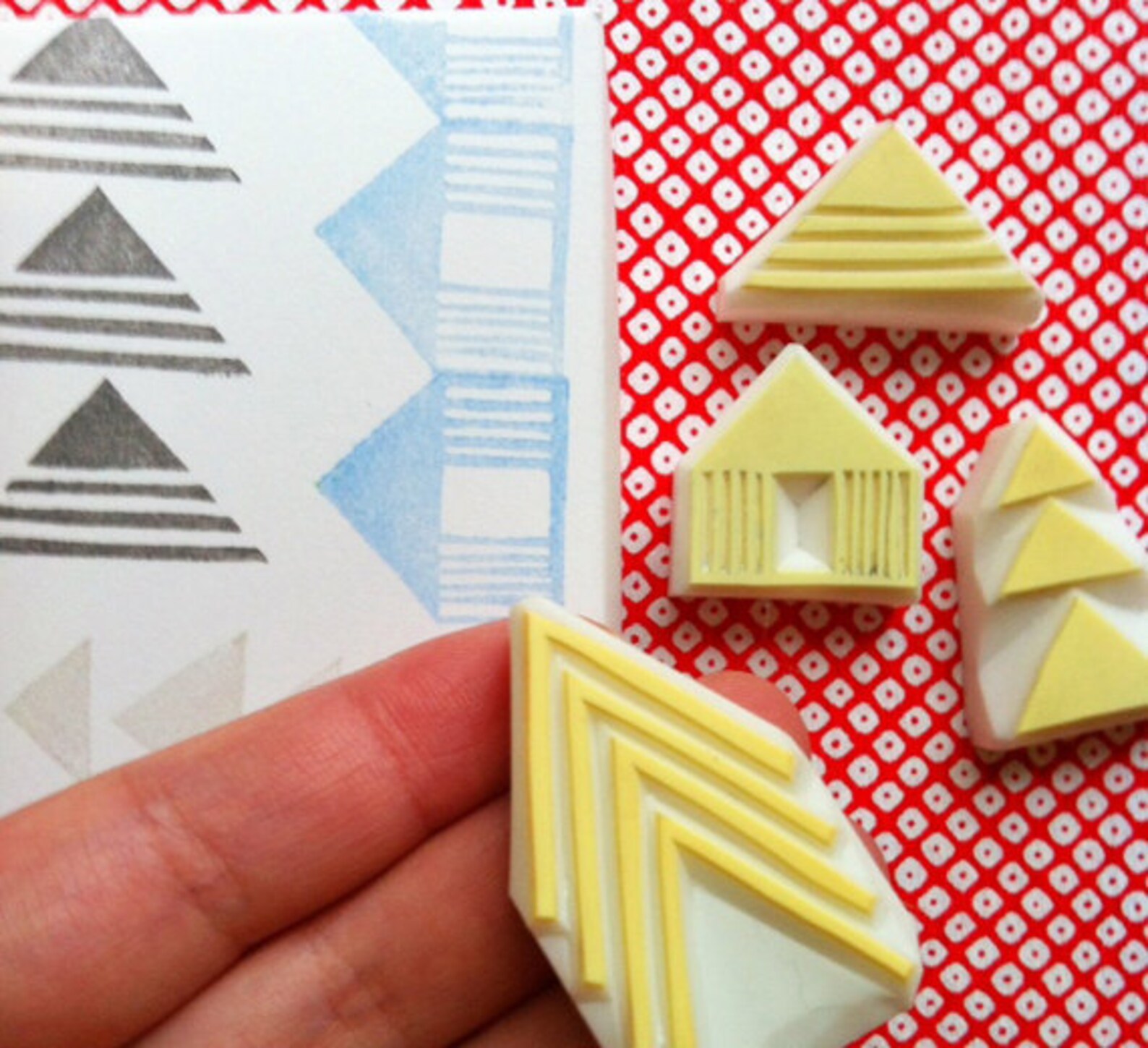 Geometric rubber stamps arrow pattern stamp shape stamp Etsy
