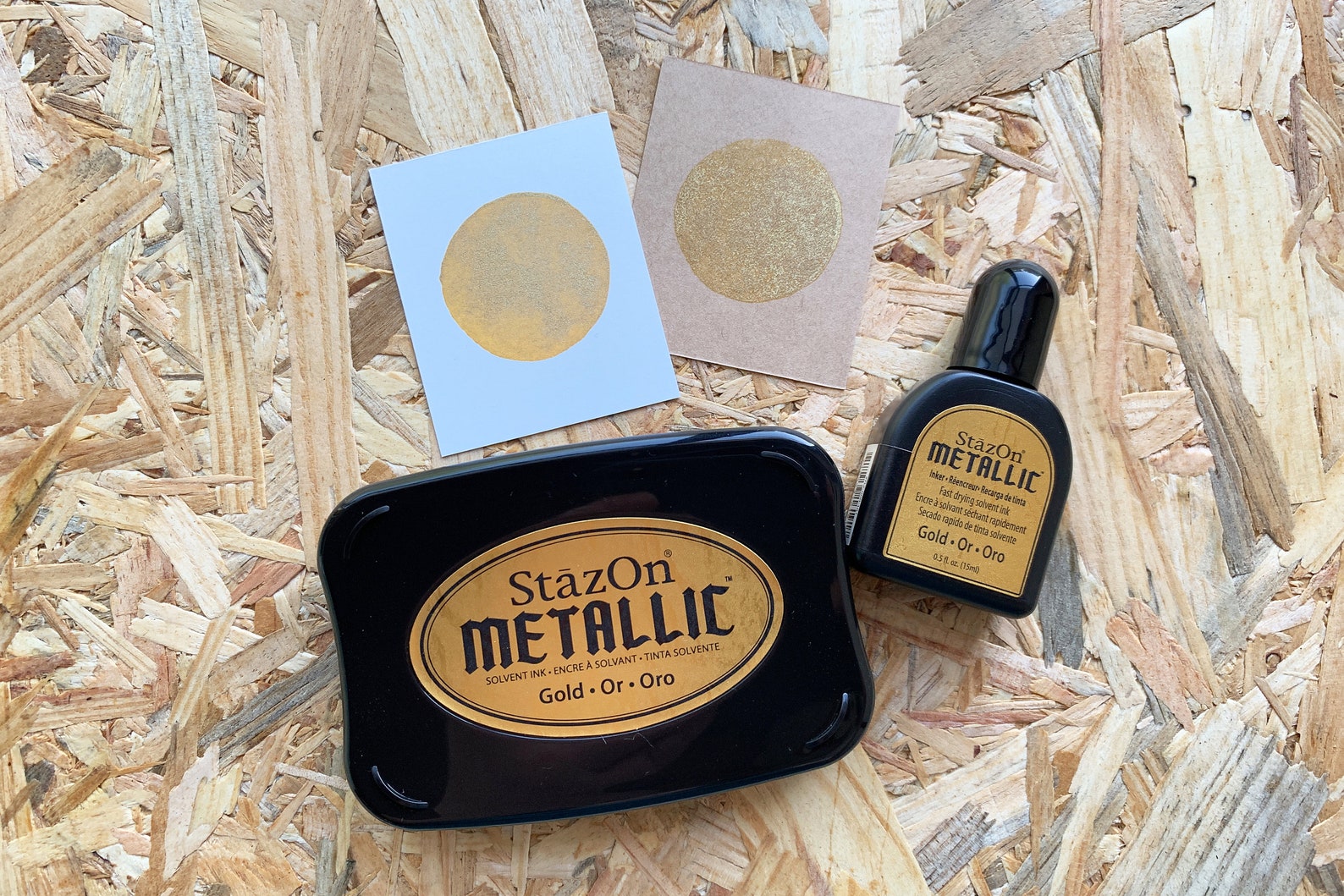 Gold stazon metallic ink pad set tsukineko rubber stamp pad Etsy