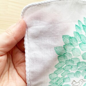 Hydrangea handkerchief, Ladies floral cotton hankie, Reusable cloth tissue, Gift for her image 7