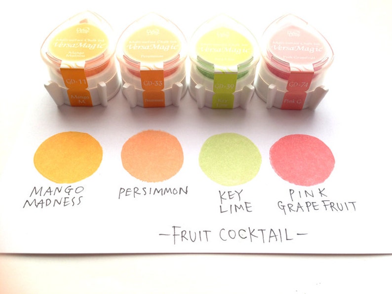 fruit cocktail versamagic ink pads tsukineko rubber stamp pads multipurpose chalk water based pigment ink